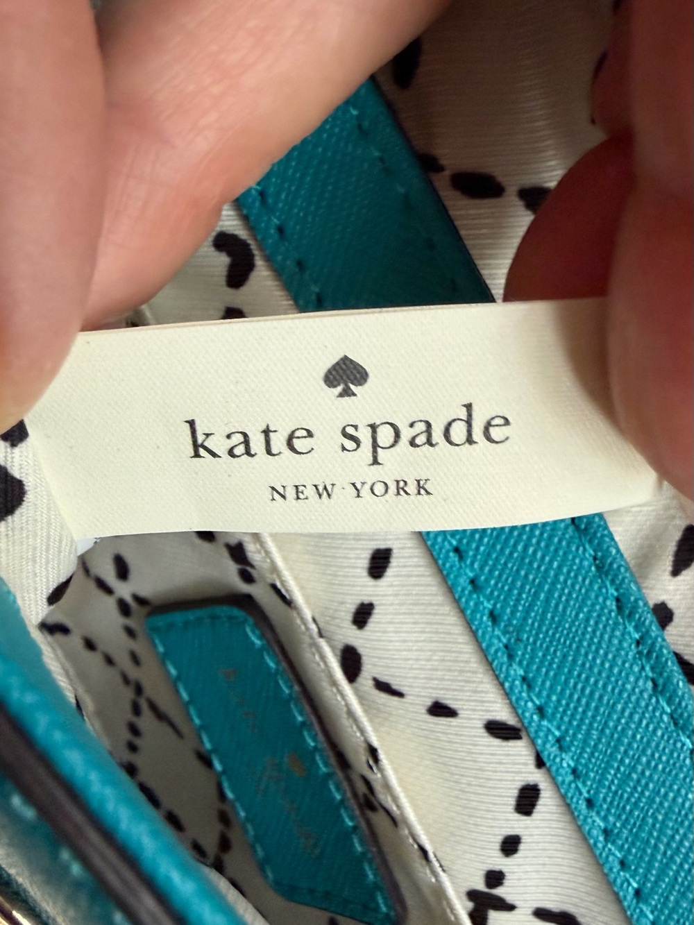 Kate Spade Teal Crossbody Shoulder Bag with Gold Clasp - Picture 7 of 13